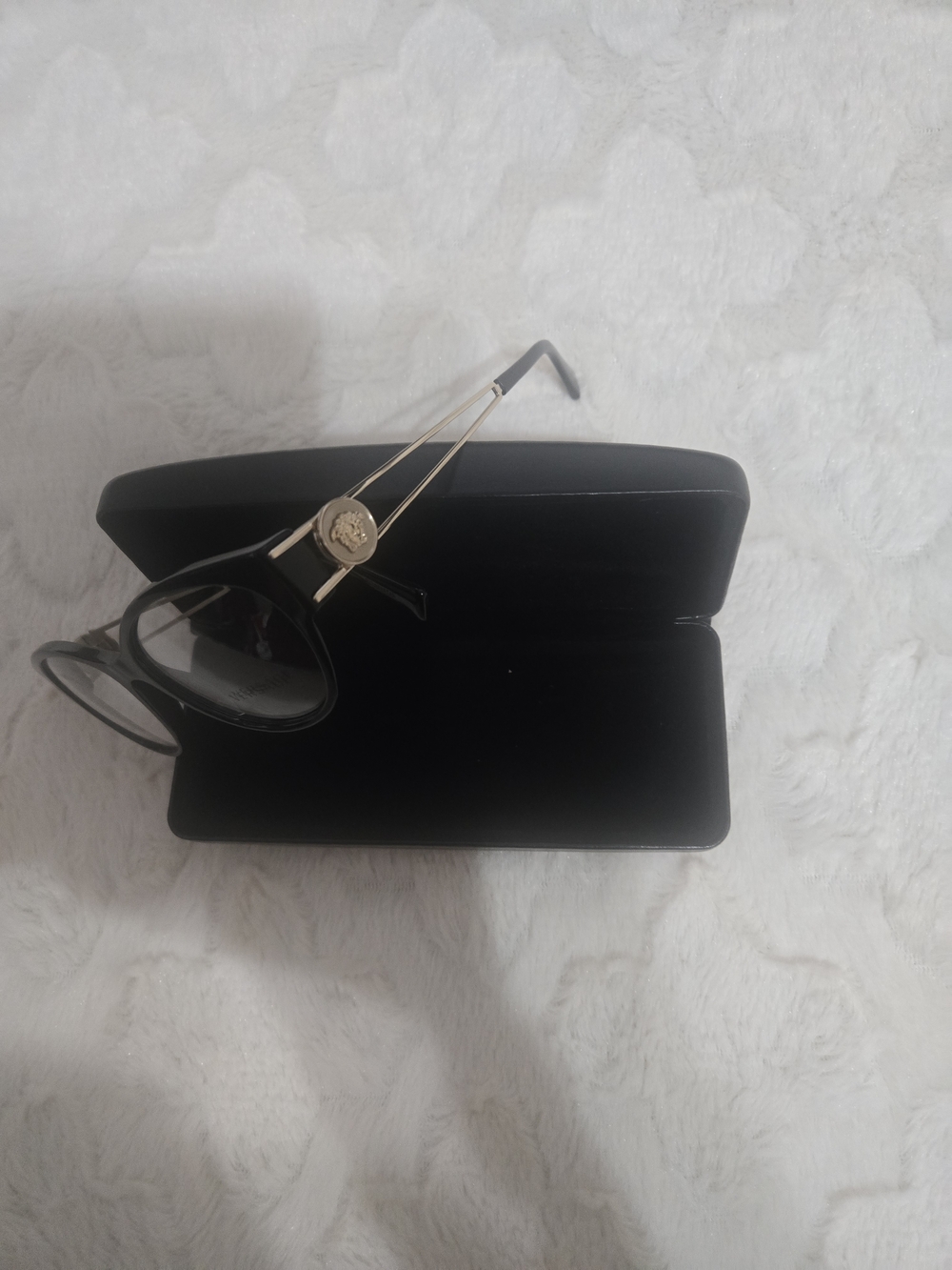 Versace Black Sunglasses with Gold Accents